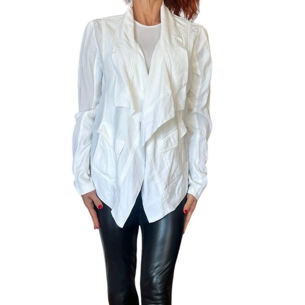 SPLENDID WHITE OPEN DRAPE CARGO JACKET WHITE LYOCELL MIXED MEDIA CANYONDALE M